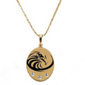 Gold Plated Sterling Silver Custom Pendant, 3/4" X 1.7mm